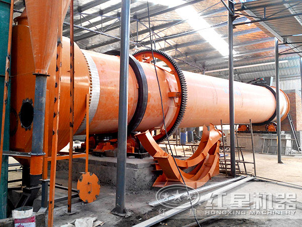 烘干機安裝、調試現場(chǎng)