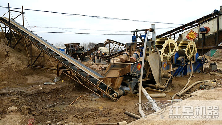 制砂、洗沙回收現(xiàn)場