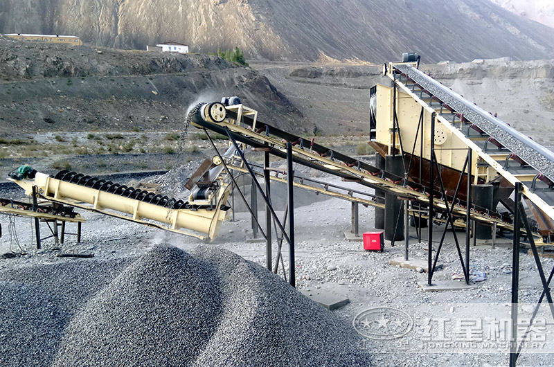 螺旋式洗石機設備現場(chǎng)