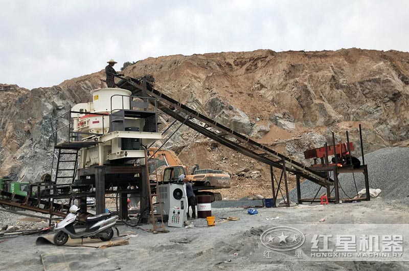 玄武巖制砂加工現場(chǎng) 玄武巖制砂加工現場(chǎng)