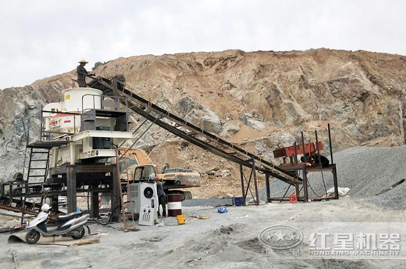 人工制砂生產現(xiàn)場